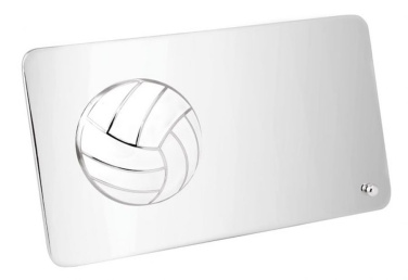 Prisplakett i metall, glänsande volleyboll, 88 × 160 mm, produktbild (3)