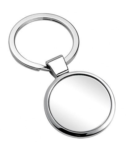 Nyckelring rund krom d=30 mm, produktbild (1)