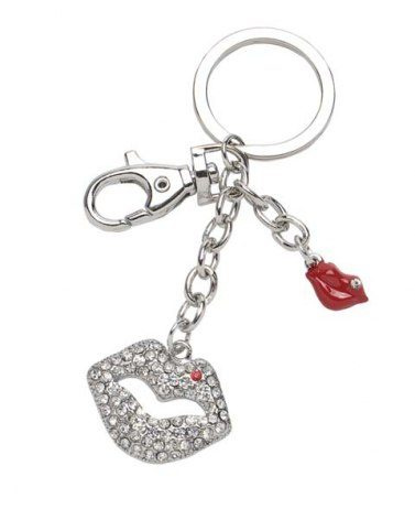 Nyckelring med strass, utan ask, produktbild