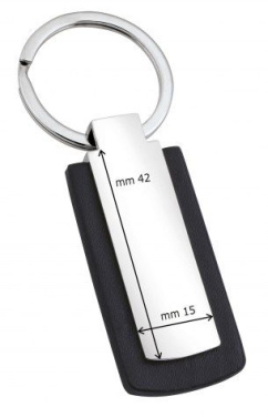Nyckelring i metall och PU, produktbild (2)
