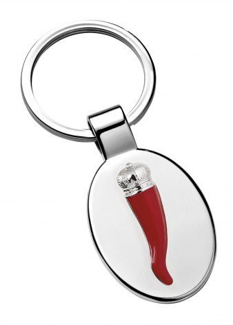 Nyckelring horn amulett röd, produktbild (1)
