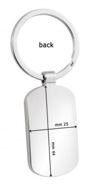 Nyckelring rektangel/oval med trä, produktbild (3)