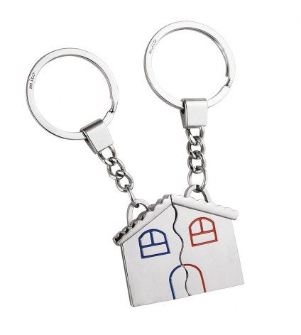 Nyckelring dubbel - litet hus, produktbild (1)