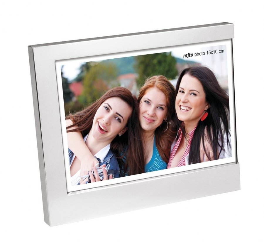 Fotoram i metall, blank, 15 × 10 cm, produktbild (1)
