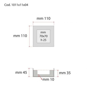 Blå låda satinblå 110 × 110 × 45 mm, produktbild (4)