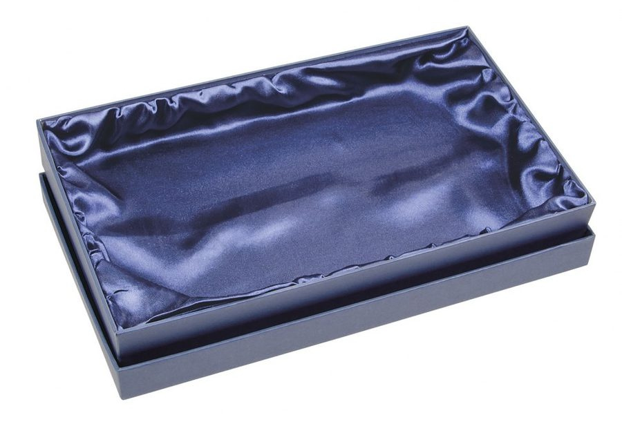 Blå låda satinblå 265 × 155 × 35 mm, produktbild (1)