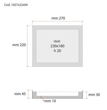 Blå låda satinblå 270 × 220 × 45 mm, produktbild (4)