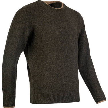 Ashcombe 100% Lammull Crewknit Mörk Olivgrön – Jack Pyke (3)