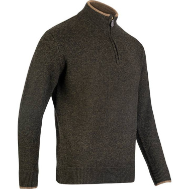 Ashcombe 100% Lammull Zipknit Mörk Olivgrön – Jack Pyke (3)