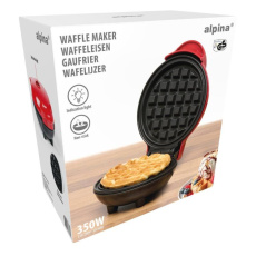 ALPINA Mini våffeljärn 230V 17x13,5x8cm