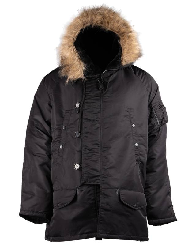 US Flieger Parka N3B Basic Svart – Mil-Tec (1)