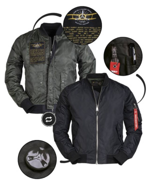 US Ma1® Flygjacka Sommar Svart – Mil-Tec (2)