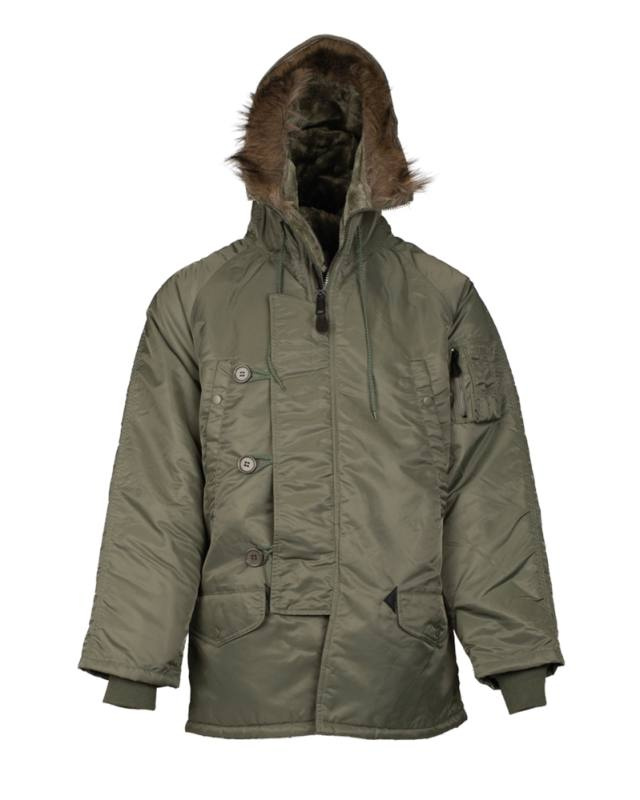 US Flieger Parka N3B Basic Olivgrön Choice II – Mil-Tec