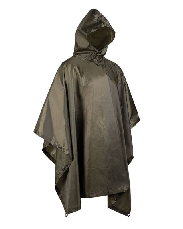 Poncho ′basic′ Pe Ripstop 260gr. Olivgrön – Mil-Tec (1)
