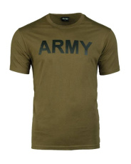 T-shirt med armétryck, olivgrön