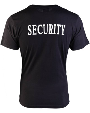 Svart t-shirt med dubbelt tryck 'säkerhet' – Mil-Tec (2)