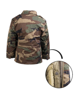 Amerikansk fältjacka M65 med foder för barn, Woodland – Mil-Tec (2)