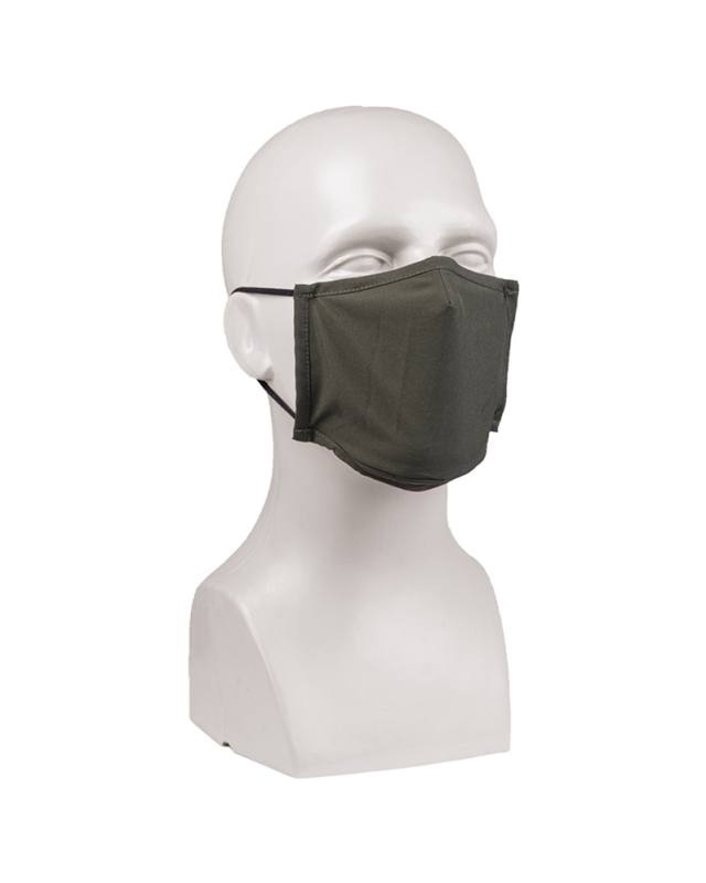 Ansiktsmask, fyrkantig, olivgrön – Mil-Tec (1)