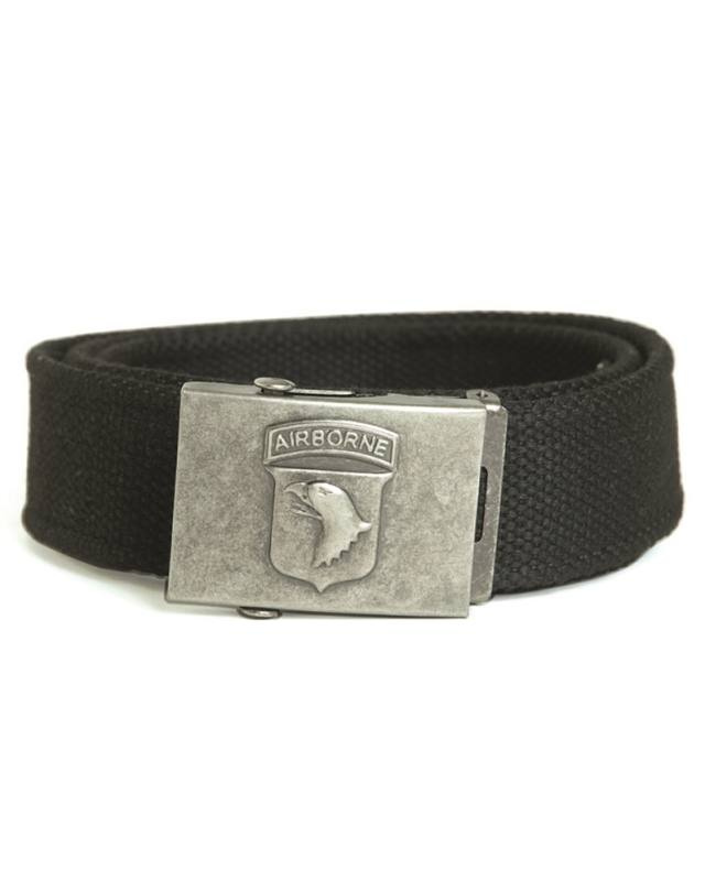 Airborne Spänne Bälte 40mm Svart – Mil-Tec