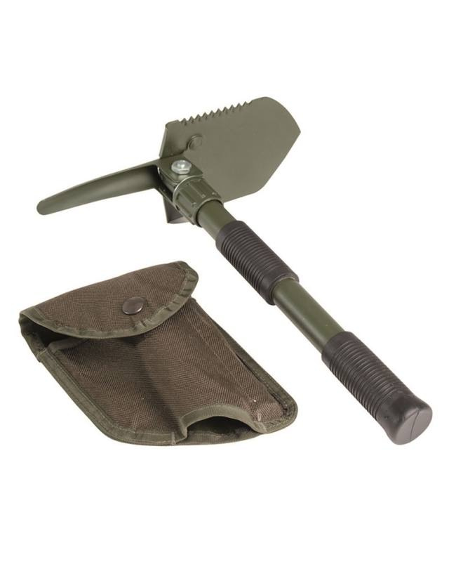 Mini hopfällbar spade med väska, olivgrön – Mil-Tec