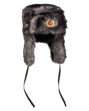 Vintermössa 'shapka' svart