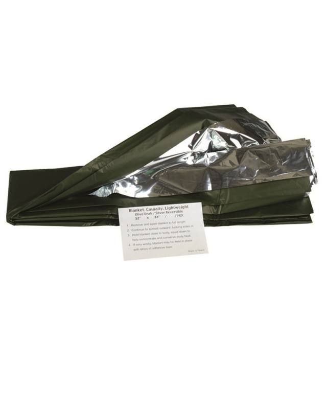 Överlevnadsfilt Silver/Olivgrön – Mil-Tec