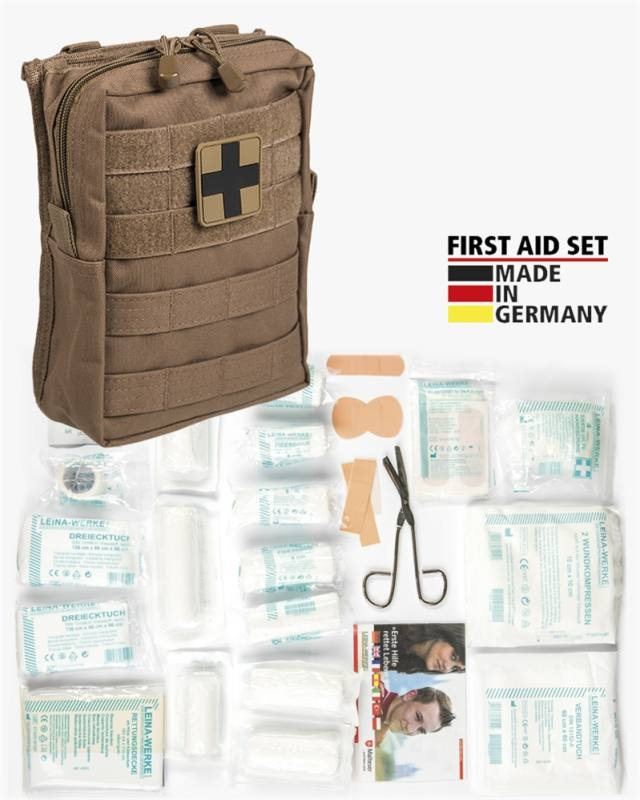 Första hjälpen-set 'leina' Pro. 43-delars stor, Dark Coyote – Mil-Tec (1)