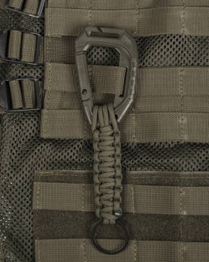 Paracord-nyckelring med karbinhake, olivgrön – Mil-Tec (2)