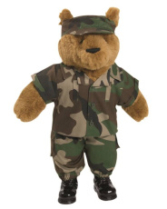 Teddydräkt, stor, kamouflage.