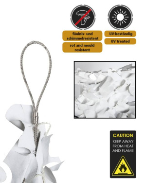 Bredbladigt 'skuggsegel'-nät 5,0 × 5,0 Vitt – Mil-Tec (2)
