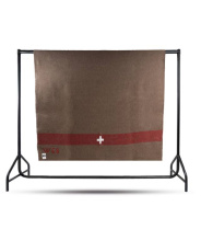 Schweizisk ullfilt 200 × 140 cm brunt blandtyg