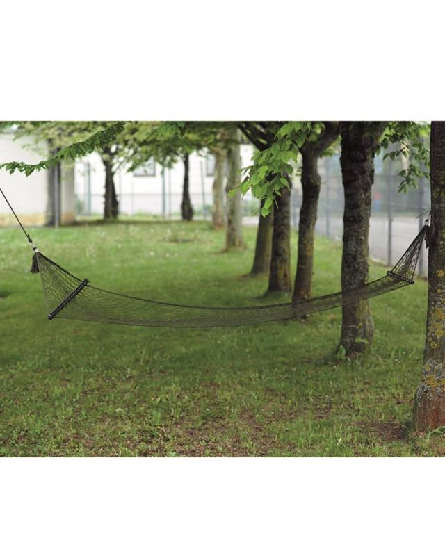 Hängmatta med tvärstänger 180 × 80 cm Olivgrön – Mil-Tec