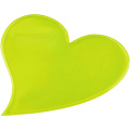 RFX™ S-12 stor reflexdekal i PVC – hjärta, neongul