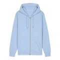Stanley/Stella Cultivator 2.0 unisex huvtröja med dragkedja, 350 g/m², ljusblå (Blue Soul)