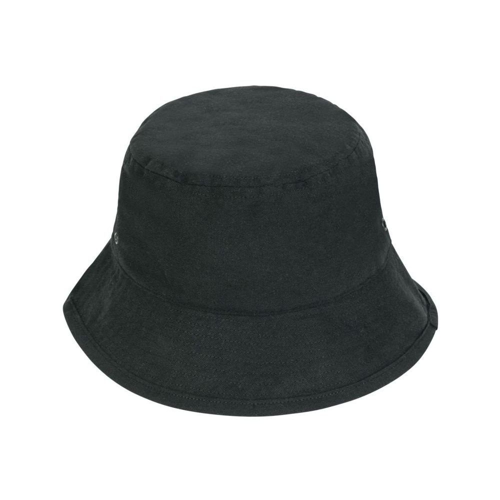 Stanley/Stella Bucket Hat fiskarhatt i canvas, 300 g/m² – svart, S/M
