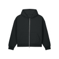 Stanley/Stella Fronter unisex huvtröja med dragkedja, svart