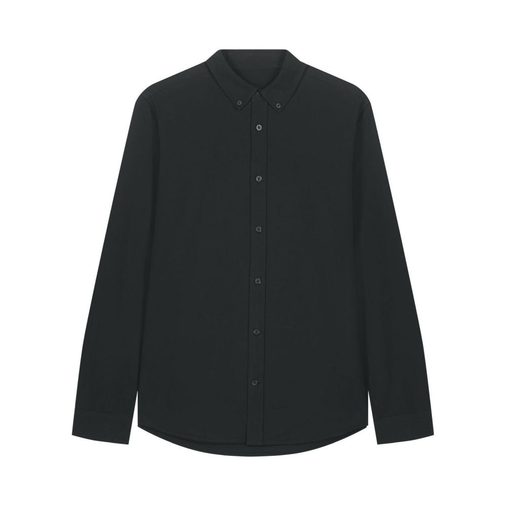 Stanley/Stella Stanley Oxford Shirt skjorta för herrar, 190 g/m² – svart, S (1)