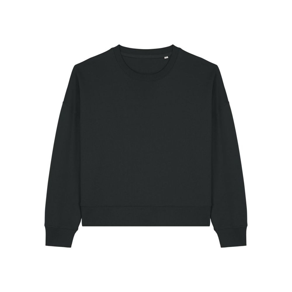 Stanley/Stella Stella Alma sweatshirt med rund hals för damer, 300 g/m² – svart, XS (1)