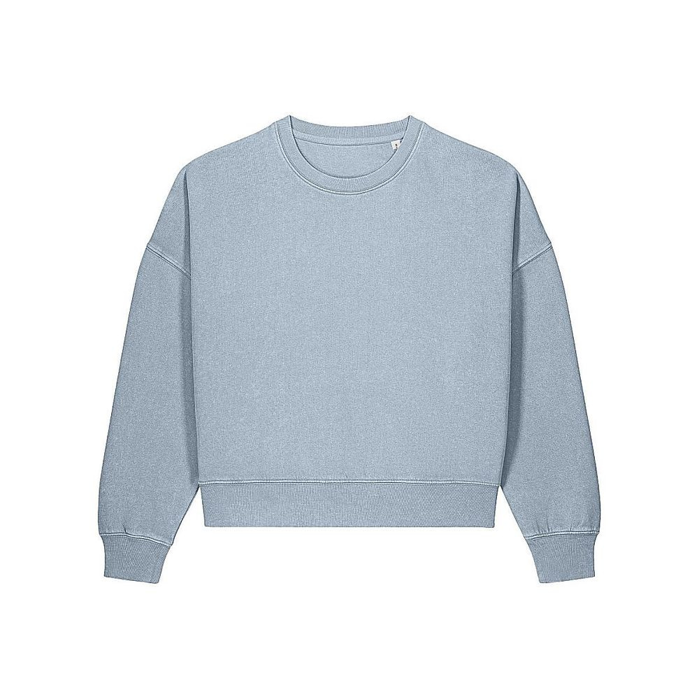Stanley/Stella Stella Alma Vintage sweatshirt med rund hals för damer – blå (Blue Stone), XS (1)