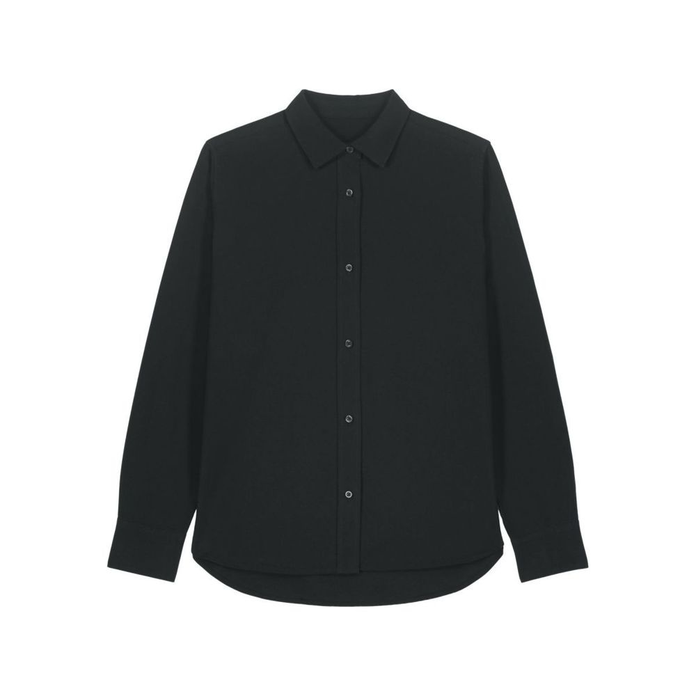 Stanley/Stella Oxford skjorta för damer, 190 g/m² – svart, XS (1)