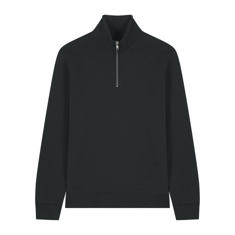 Stanley/Stella Trucker 2.0 unisex sweatshirt med dragkedja i halsen, 280 g/m² – svart, XXS (1)