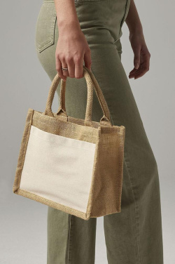 Westford Mill W425 presentpåse i jute - naturvit (2)