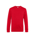 B&C WU01K sweatshirt med rund hals, röd