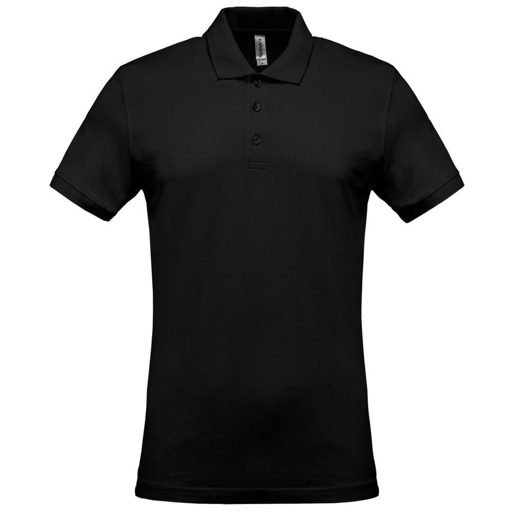 Kariban K254 pikétröja för herrar, 180 g/m² - svart, S (1)