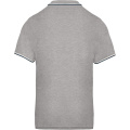 Kariban K250 pikétröja för herrar, 220 g/m², grå (Oxford Grey) / marinblå / vit