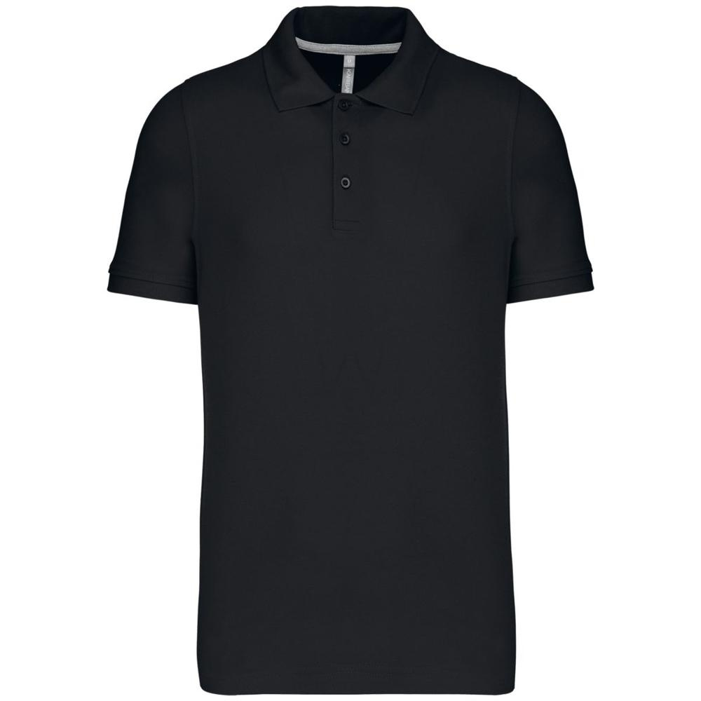 Kariban K241 pikétröja för herrar, 220 g/m² - svart, S (1)
