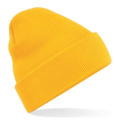Beechfield B45 stickad mössa, guld